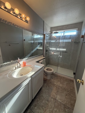 Shower, toilet paper