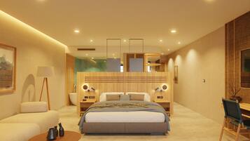 Free minibar, in-room safe, desk, laptop workspace