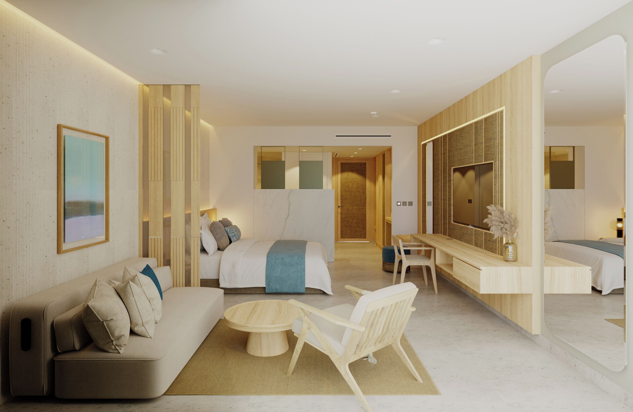 Free minibar, in-room safe, desk, laptop workspace