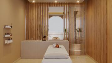 Espace de soins pour les couples, massages aux pierres chaudes