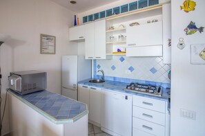 Fridge, microwave, dishwasher, toaster