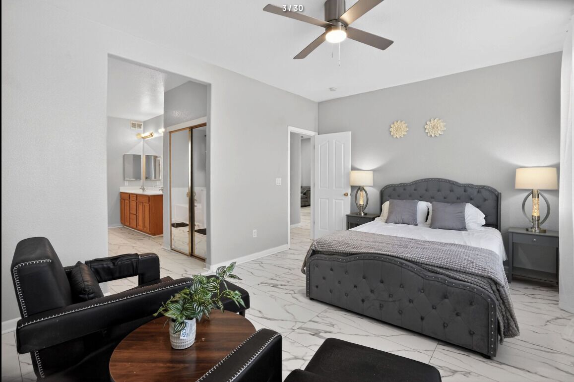 3 habitaciones, escritorio, tabla de planchar con plancha y wifi gratis 