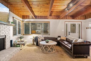 Smart TV, fireplace, video games