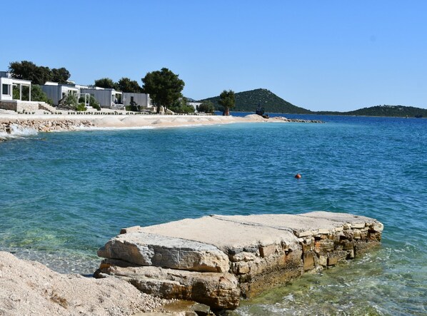 Mobile Home (Mobile Home With Terrace And Sea View) | Beach - Mobile Homes Allegro & Azzuro (Pakostane)