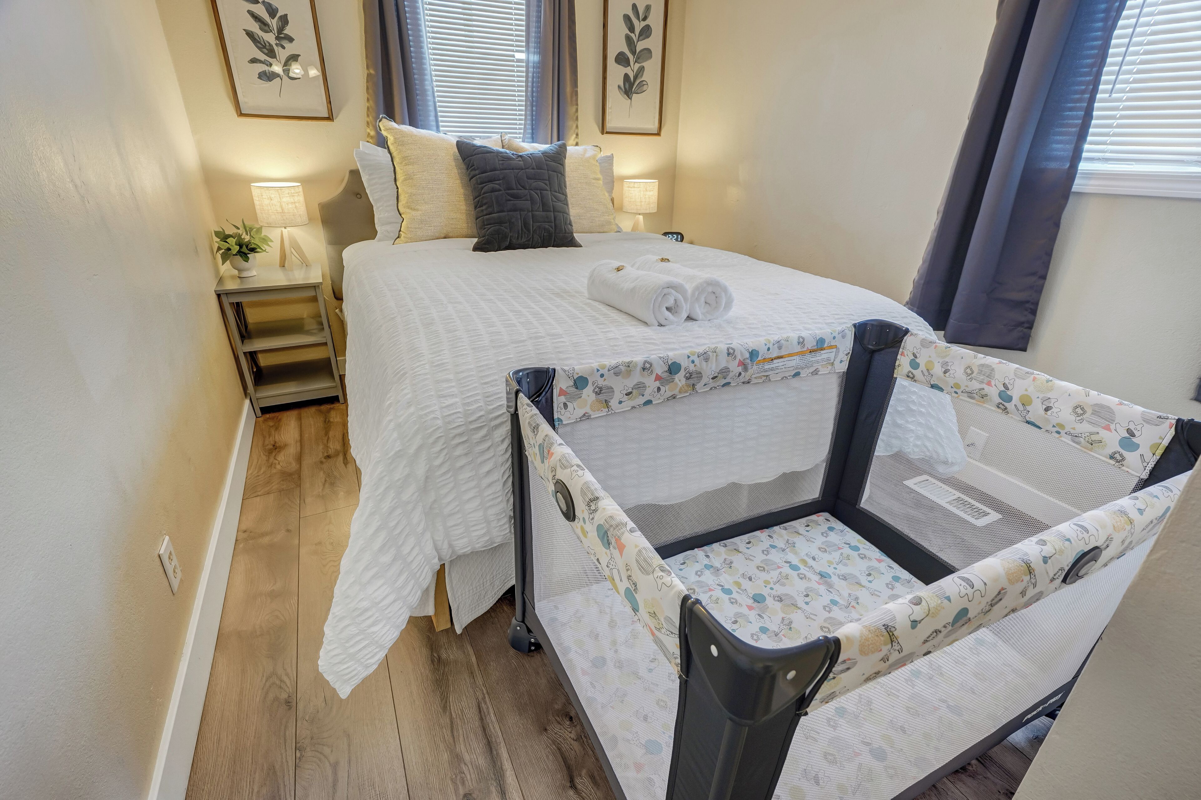 1 bedroom, in-room safe, iron/ironing board, travel crib