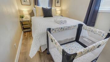 1 bedroom, in-room safe, iron/ironing board, travel crib