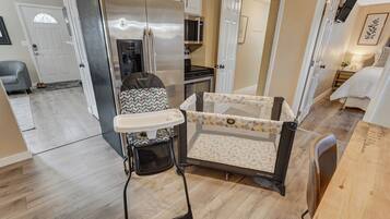 1 bedroom, in-room safe, iron/ironing board, travel crib