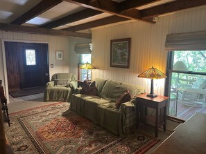 スマートテレビ、暖炉、書庫、ミュージックライブラリ