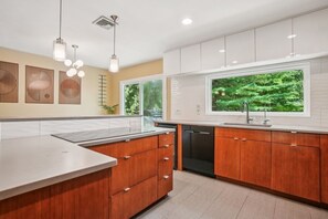 Microwave, oven, stovetop, dishwasher