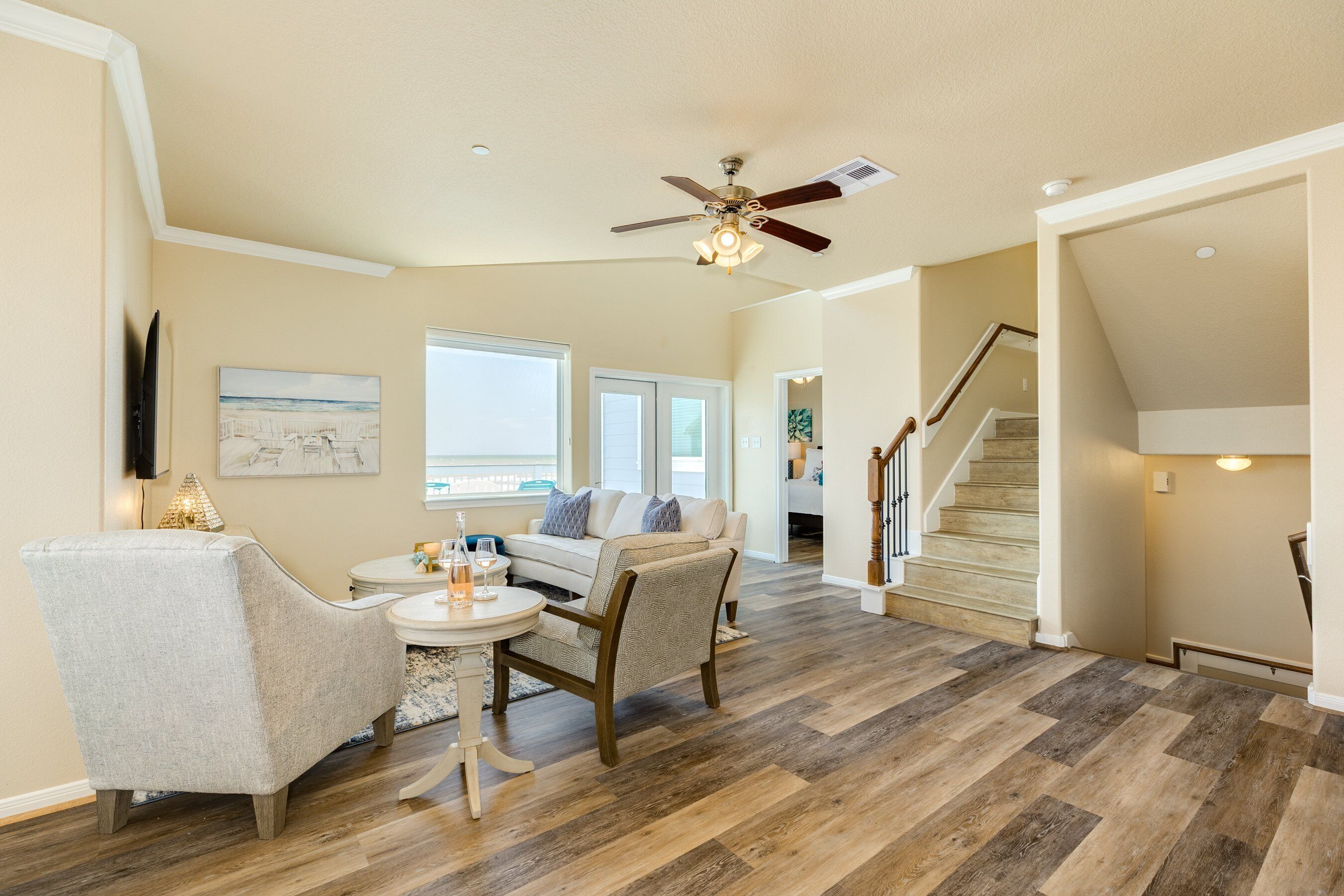 Huis, Meerdere bedden, balkon, uitzicht op zee (Twin Palms Paradise) | Interieur