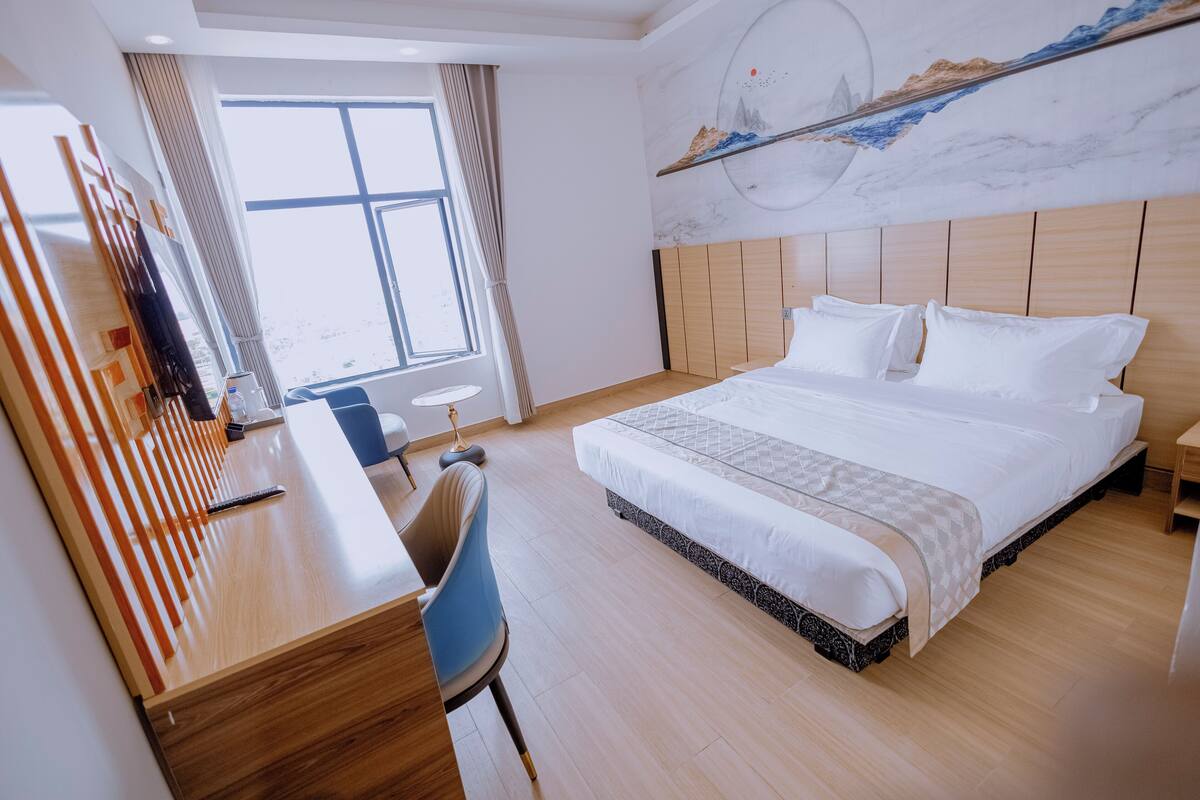 Desk, iron/ironing board, WiFi (free)