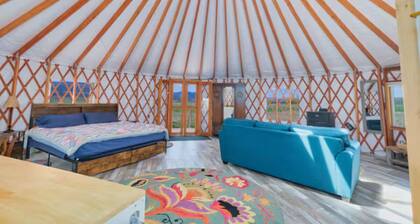 Enchanting yurt in secluded mountain view setting