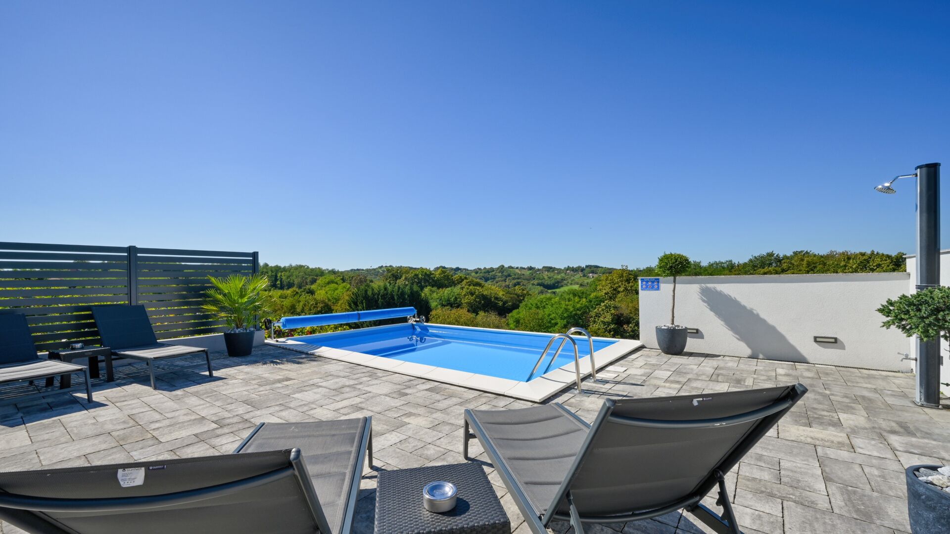A heated pool