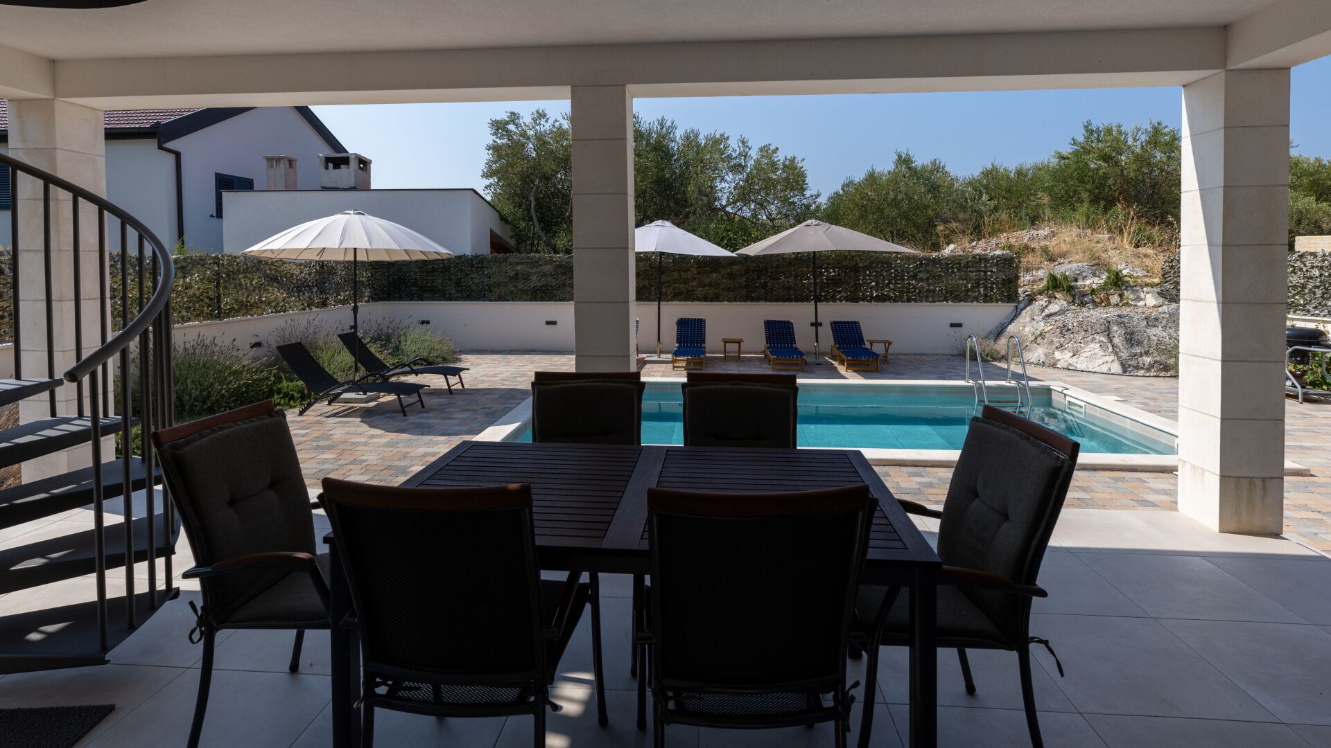 A heated pool
