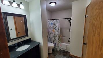 Hair dryer, towels