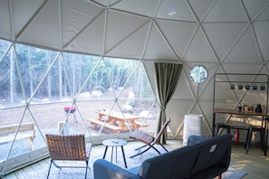 Premium Tent | Egyptian cotton sheets, premium bedding, Select Comfort beds, free WiFi