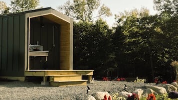 Shower, towels, soap, shampoo