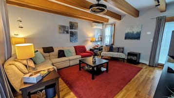 TV, books, stereo, computer monitors