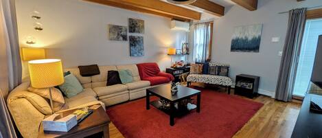 TV, books, stereo, computer monitors