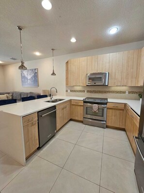 Microwave, oven, stovetop, dishwasher