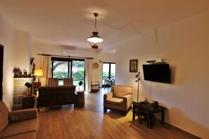 Télévision, cheminée