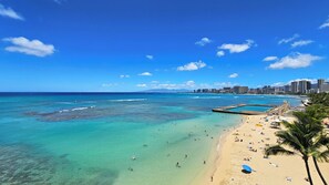 Sun-loungers, beach towels