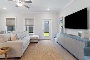 TV - BRAND NEW! Elegant Coastal Escape, 3BR Retreat w/ Golf Cart, Pool & Beach gear! (Panama City Beach)