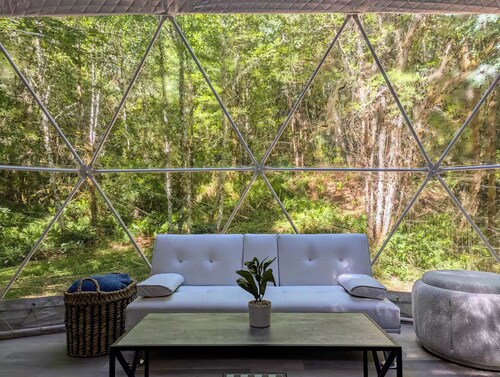 Creekside Astro-Dome w/ Hiking Trails & Forest! Private Hot Tub Nature Immersion