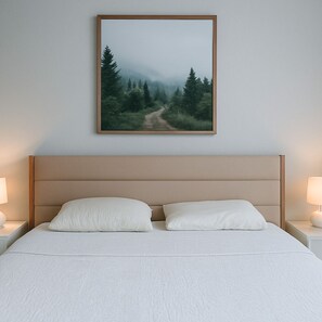 2 habitaciones, tabla de planchar con plancha, wifi y ropa de cama 