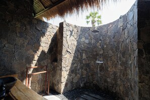 Habitació doble Deluxe, vistes al jardí | Bany