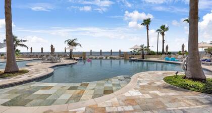 Beachfront! Coastal Designer Glam with Resort Amenities. Private Balcony & Grill