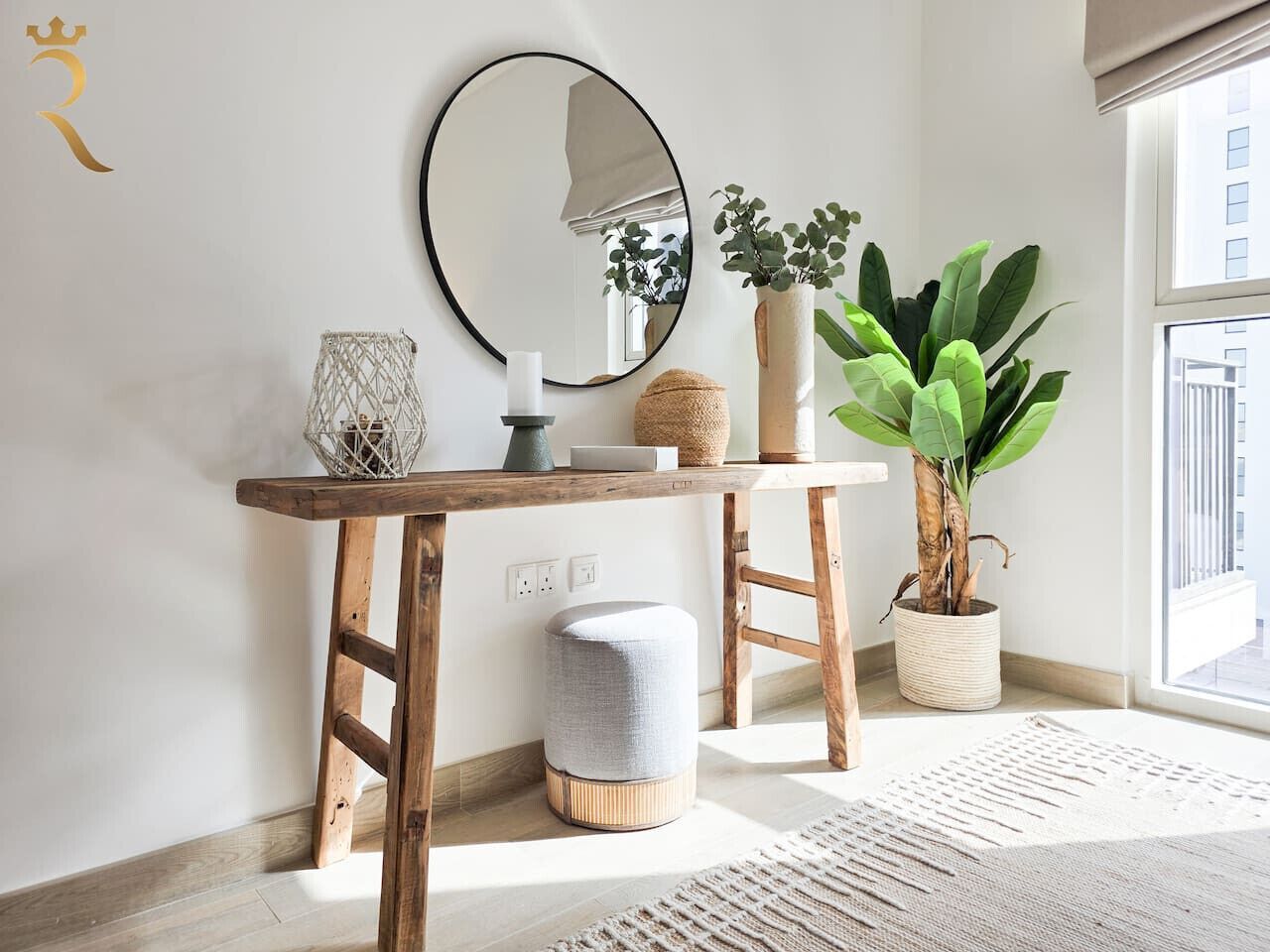 Modern design meets timeless charm with a stylish mirror that elevates every corner.