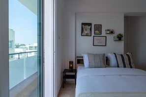Lejlighed - 3 soveværelser - balkon - byudsigt | Mørklægningsgardiner, strygejern/strygebræt, gratis Wi-Fi