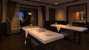 Couples treatment room(s), aromatherapy, hot stone massages