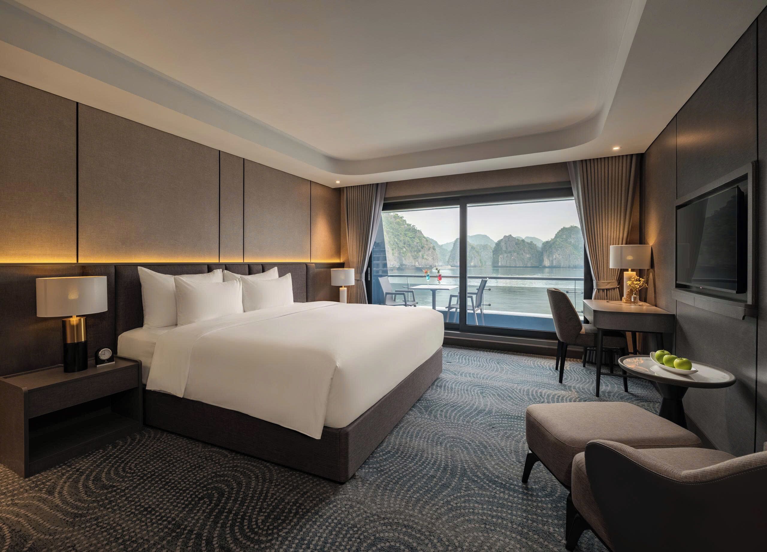 小型双人房, 阳台, 海景 (Suite) | 迷你吧、办公桌、免费 WiFi、轮椅无障碍