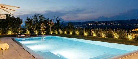 Villa (Six Bedroom Villa) | Pool | Outdoor pool, pool umbrellas, sun loungers