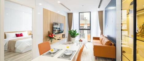 60-inch LED TV with digital channels, computer monitors, printers