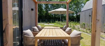 Stay in comfort in this modern, recently built holiday home with a beautiful view of the water from