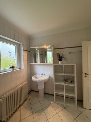 Dusche, Haartrockner, Handtücher