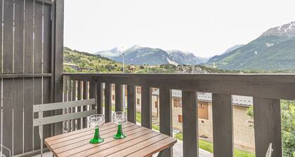 Studio 21mÂČ avec balcon Ă Aussois, proche remontĂ©es mĂ©caniques