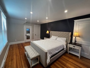 4 bedrooms, iron/ironing board, travel cot, WiFi