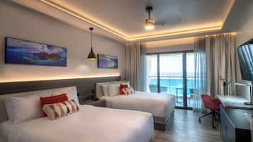 In-room safe, desk, laptop workspace, blackout drapes