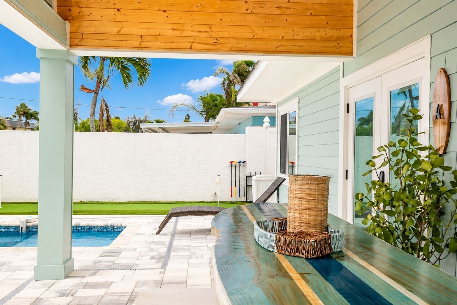 A heated pool