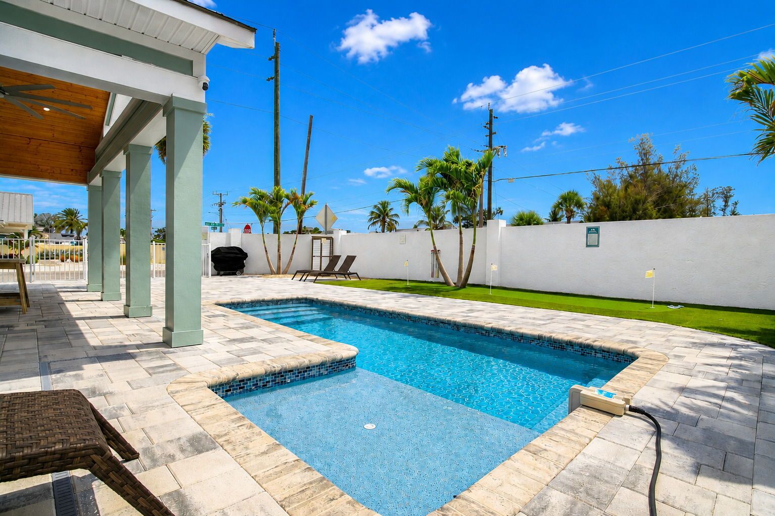 A heated pool