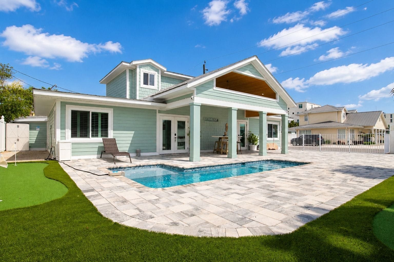 A heated pool