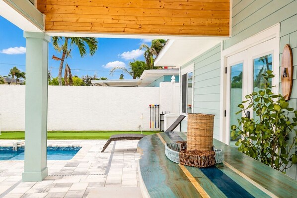 A heated pool