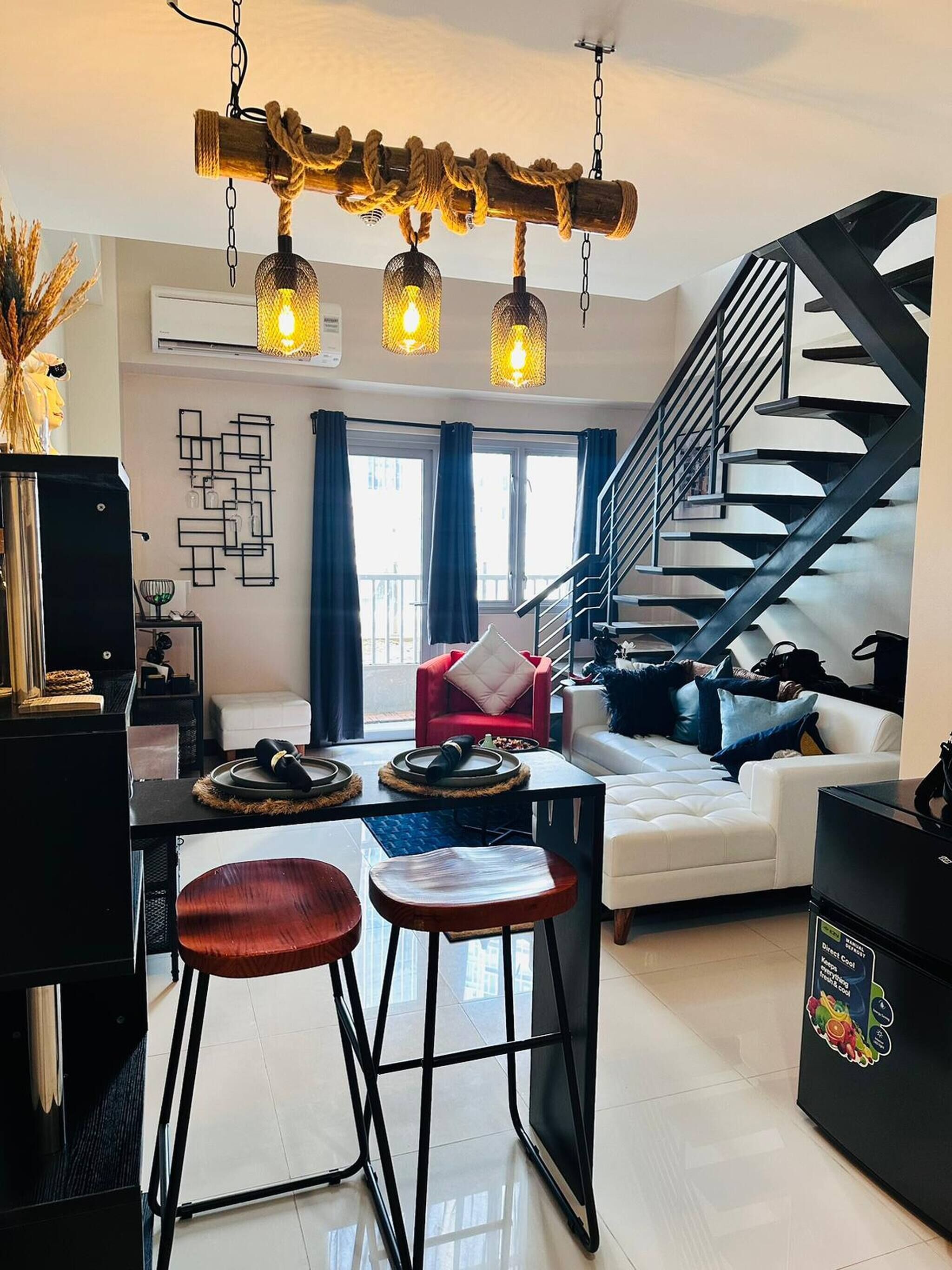 公寓, 1 間臥室, 露台, 城市景 | 客廳