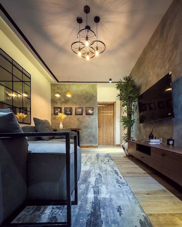 Family Apartment, Balcony, City View | Living area