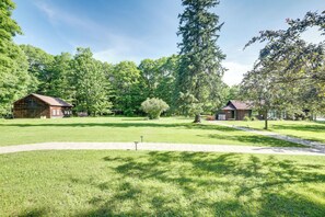 House (1 Bedroom) | Interior - Pier & Lake-view Patio: Wisconsin Northwoods Cabin (Park Falls)