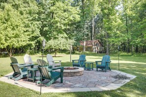 House (1 Bedroom) | Interior - Pier & Lake-view Patio: Wisconsin Northwoods Cabin (Park Falls)